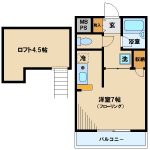 三鷹駅徒歩8分、武蔵野市西久保2丁目のオートロック付きマンション(間取)