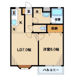 武蔵野市西久保3丁目の1LDK(間取)